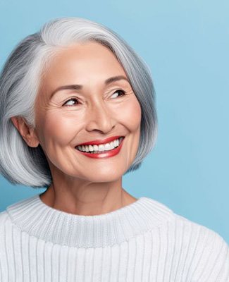 Senior woman with radiant smile